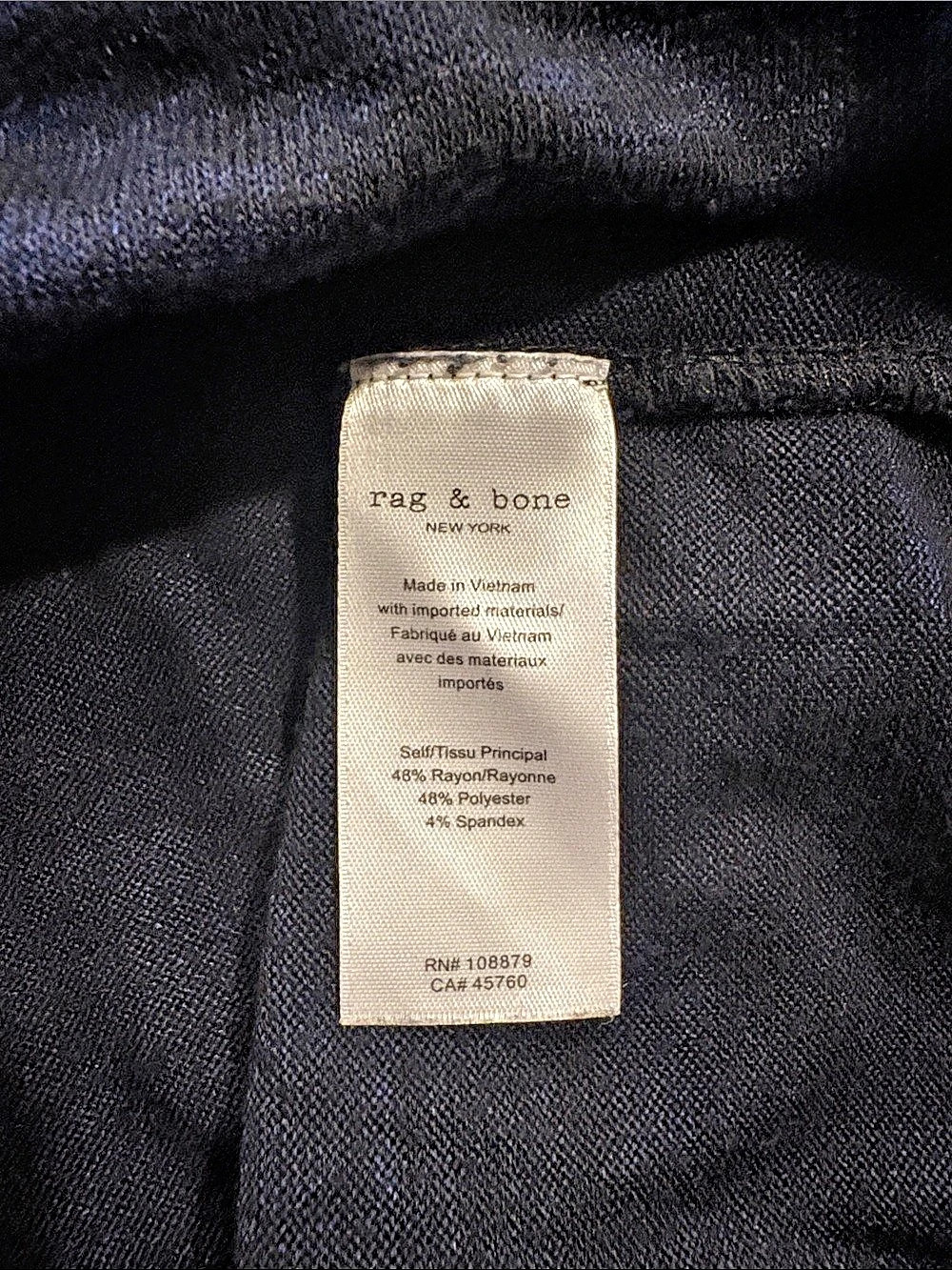 rag & bone The Knit Long Sleeve Top Black Crewneck Long Sleeve Size Large Like - Picture 3 of 3
